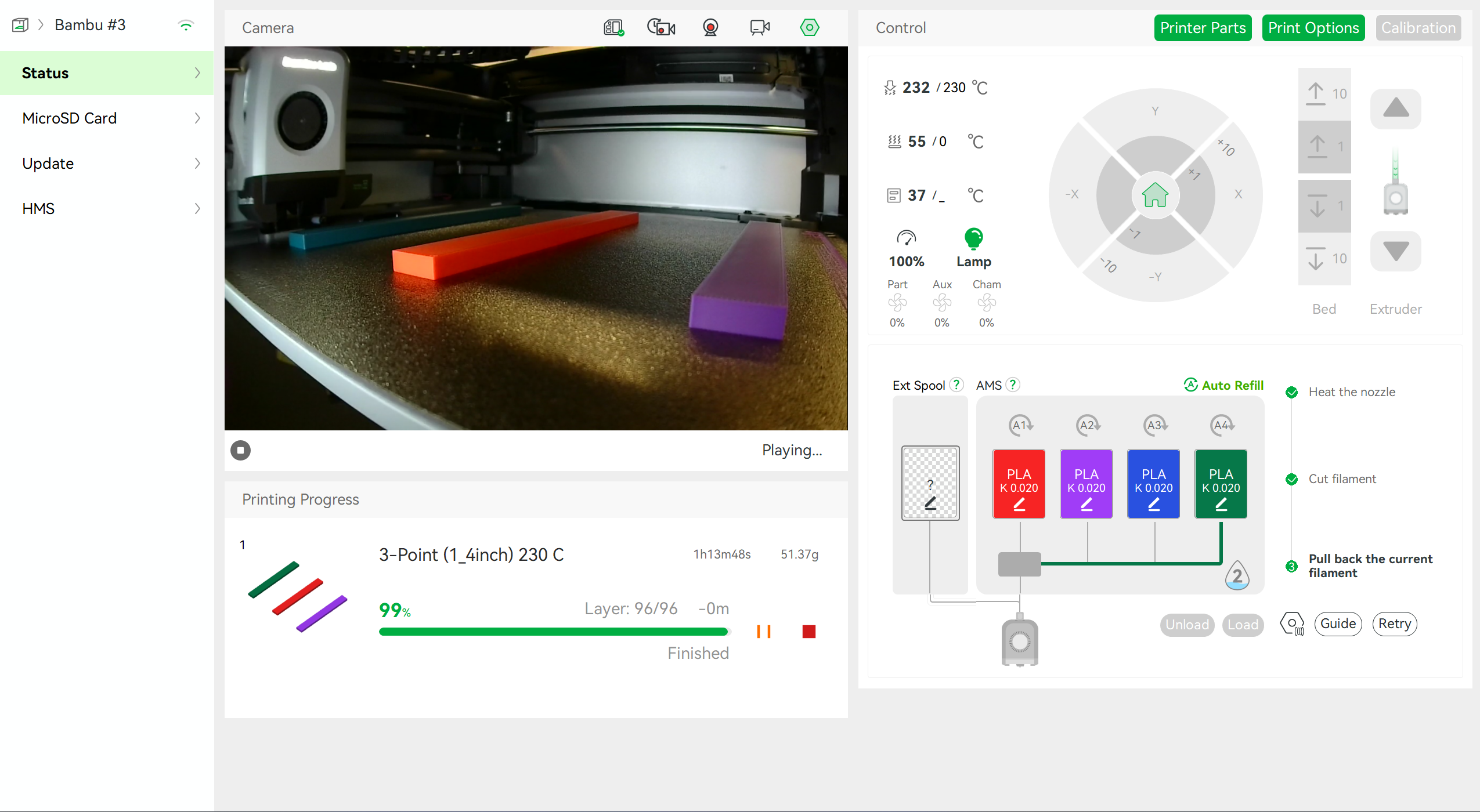 Printing Tensile Specimen